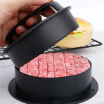 Ustensile de presse à viande pour hamburgers, moule à galettes, 2 pièces, noir