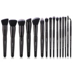 Zoreya Brand Pinceaux de Maquillage Professionnels en Poils Synthétiques Doux Ensemble d'Outils de Maquillage des Yeux Pinceaux Anti-Cruauté Noirs pour Estomper les Plis et le Fond de Teint