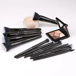 Zoreya Brand Pinceaux de Maquillage Professionnels en Poils Synthétiques Doux Ensemble d'Outils de Maquillage des Yeux Pinceaux Anti-Cruauté Noirs pour Estomper les Plis et le Fond de Teint
