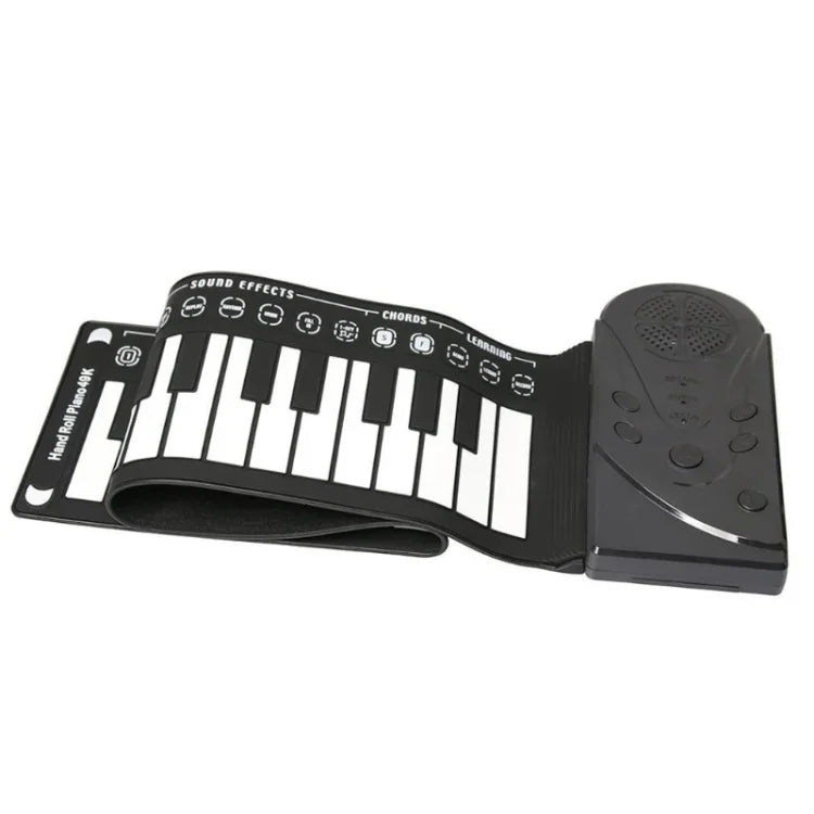 Piano électronique portable à 49 touches avec pavillon, idéal pour les enfants débutants.