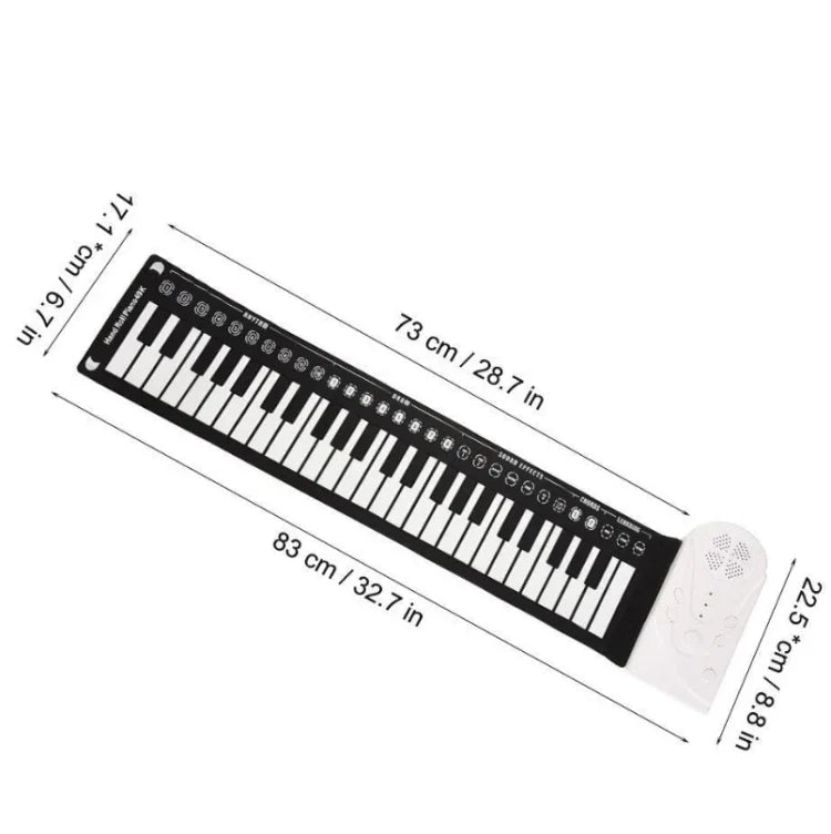 Piano électronique portable à 49 touches avec pavillon, idéal pour les enfants débutants.