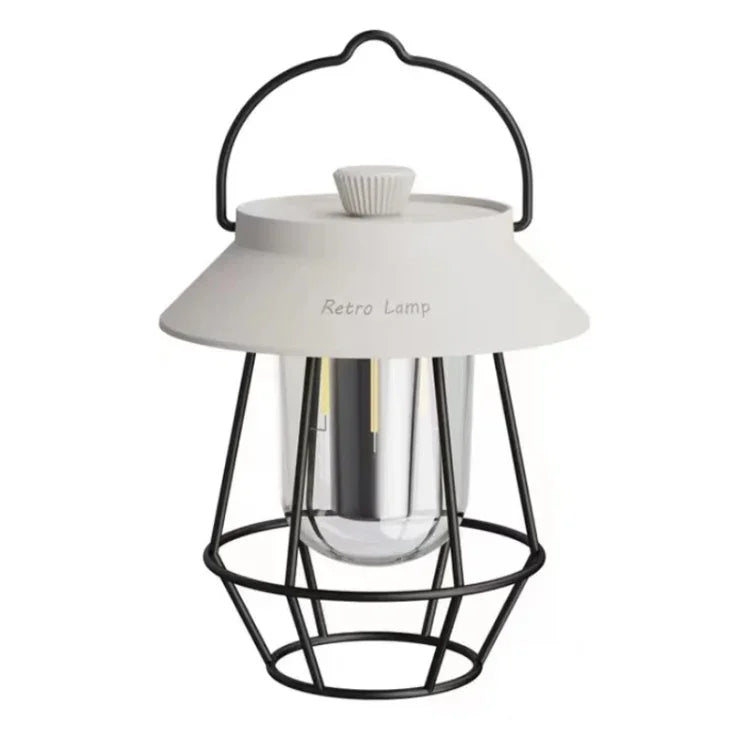 Lumières de camping suspendues extérieures, Éclairage d'ambiance pour tente, Poignée noire, Poignée blanche