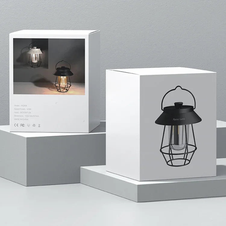 Lumières de camping suspendues extérieures, Éclairage d'ambiance pour tente, Poignée noire, Poignée blanche