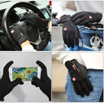 Gants de vélo chauds et doux en cuir pour hommes et femmes, pour sports de plein air, randonnée, hiver, tailles L, M, S, XL