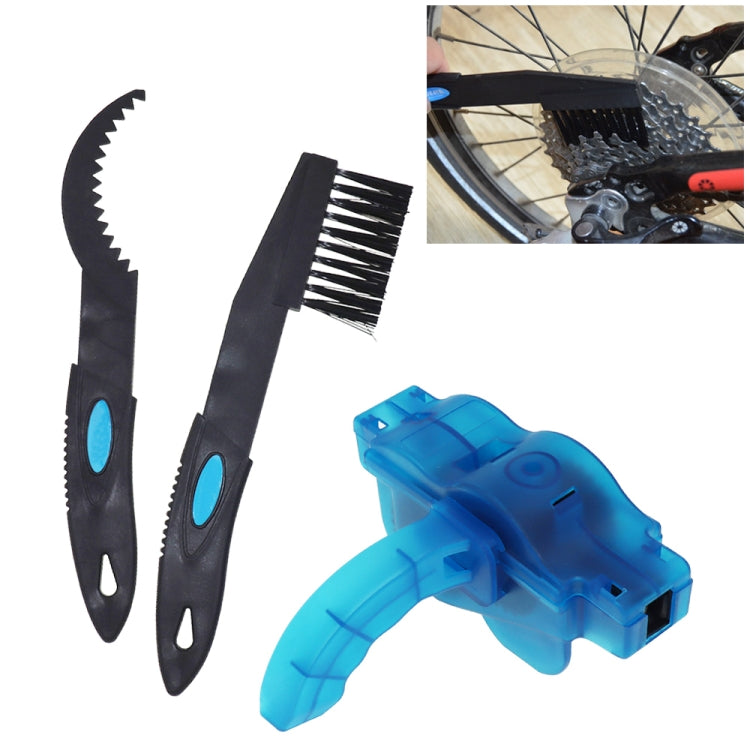 Outils de nettoyage pour chaîne de vélo, brosses et tampon à récurer, ensemble de 3