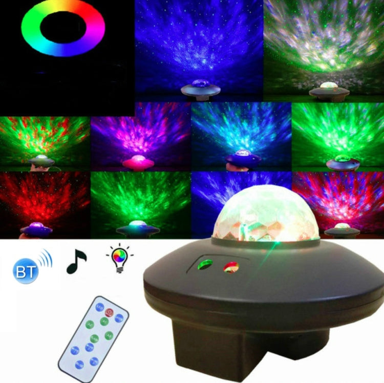 Projecteur LED à vagues d'eau Ciel étoilé Laser Lumière télécommandée USB Contrôle Bluetooth Commande vocale Lumière laser Boule magique rotative