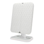 Miroir de Maquillage Carré Pliant à LED Simple et Élégant, Lampe Monochromatique à Brancher, Lampe Monochromatique Modèle Rechargeable, Lampe Tricolore Modèle Rechargeable