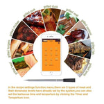 Thermomètre intelligent sans fil Bluetooth pour four à barbecue, plage de température des aliments : 0-100 degrés
