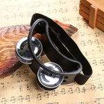 Cloche de pied en aluminium pour cajon à percussion, dimensions : 10 x 8 x 4 cm