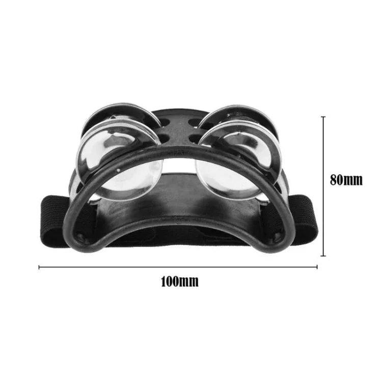 Cloche de pied en aluminium pour cajon à percussion, dimensions : 10 x 8 x 4 cm