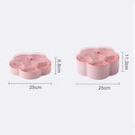 Boîte de rangement transparente pour bonbons de mariage, snacks et fruits secs en forme de fleur, simple couche, double couche