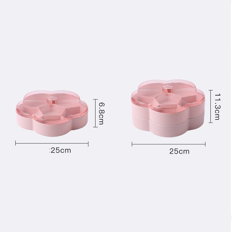 Boîte de rangement transparente pour bonbons de mariage, snacks et fruits secs en forme de fleur, simple couche, double couche