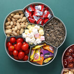 Boîte de rangement transparente pour bonbons de mariage, snacks et fruits secs en forme de fleur, simple couche, double couche