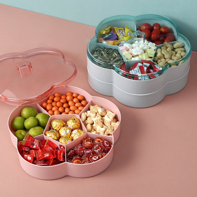 Boîte de rangement transparente pour bonbons de mariage, snacks et fruits secs en forme de fleur, simple couche, double couche