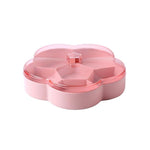 Boîte de rangement transparente pour bonbons de mariage, snacks et fruits secs en forme de fleur, simple couche, double couche