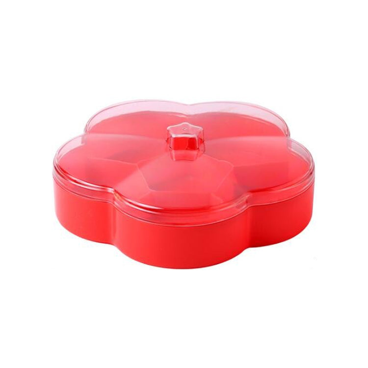 Boîte de rangement transparente pour bonbons de mariage, snacks et fruits secs en forme de fleur, simple couche, double couche