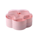 Boîte de rangement transparente pour bonbons de mariage, snacks et fruits secs en forme de fleur, simple couche, double couche