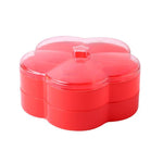 Boîte de rangement transparente pour bonbons de mariage, snacks et fruits secs en forme de fleur, simple couche, double couche