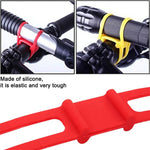 5 sangles en silicone pour lampe de vélo de route de montagne, support élastique pour téléphone et lampe de poche