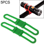 5 sangles en silicone pour lampe de vélo de route de montagne, support élastique pour téléphone et lampe de poche