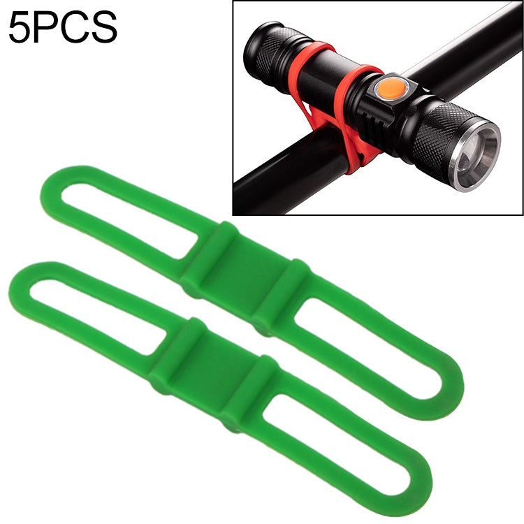 5 sangles en silicone pour lampe de vélo de route de montagne, support élastique pour téléphone et lampe de poche