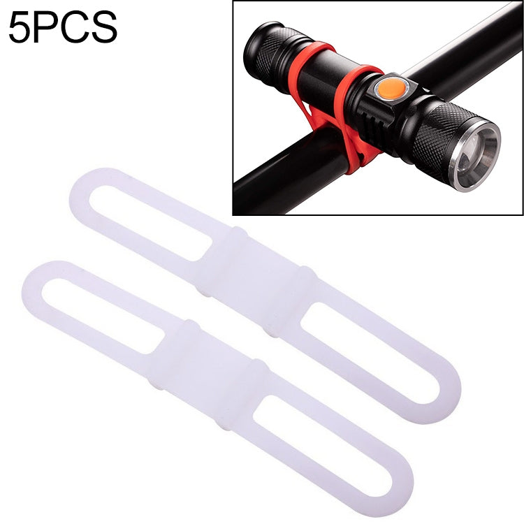 5 sangles en silicone pour lampe de vélo de route de montagne, support élastique pour téléphone et lampe de poche