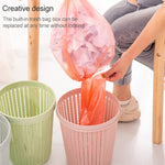 Poubelle de cuisine amovible en plastique avec boîte à sacs poubelles intégrée