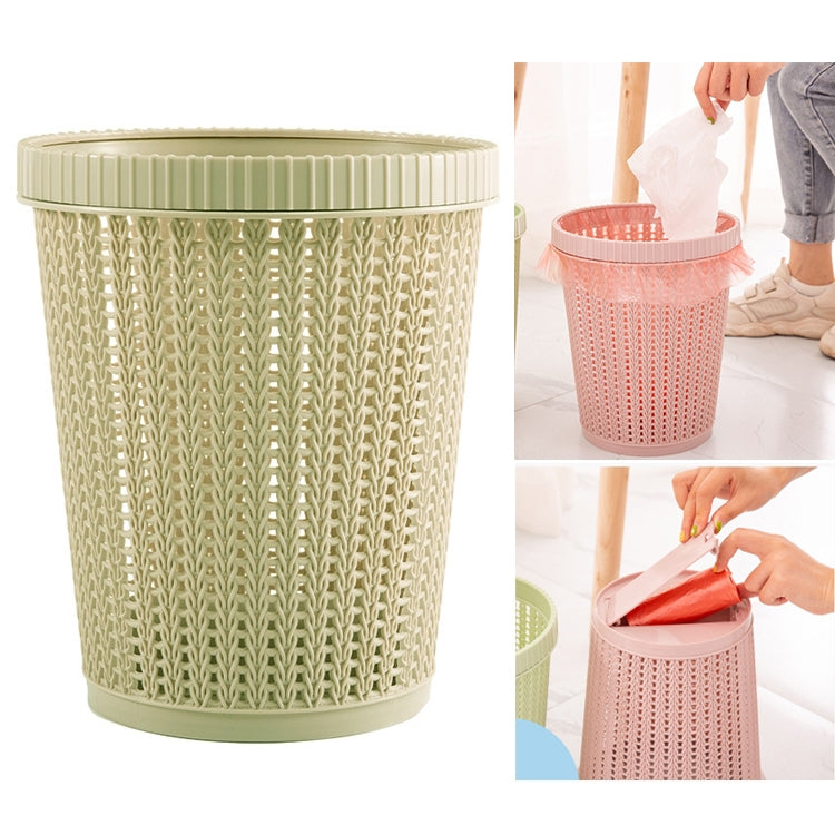 Poubelle de cuisine amovible en plastique avec boîte à sacs poubelles intégrée