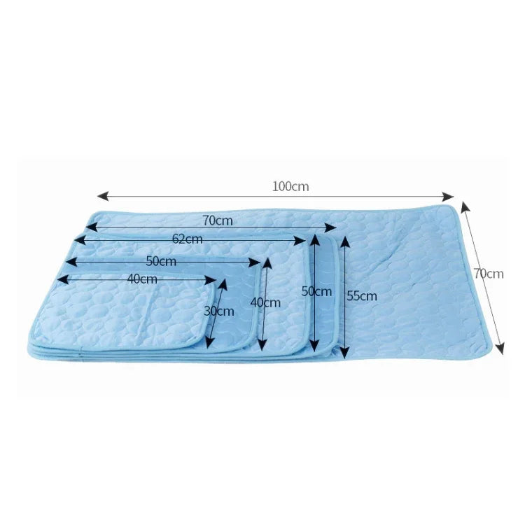 SFB104 Tapis de refroidissement d'été Couverture Glace Lit pour chien et chat, 50x40cm, 63x50cm, 70x56cm, 102x70cm