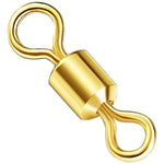 100 PIÈCES Matériel de Pêche Accessoires Emerillons Zimu Emerillon Plaqué Or Accessoires de Pêche, Longueur 1,1cm, Longueur 1,0cm, Longueur 0,9cm, Longueur 0,8cm