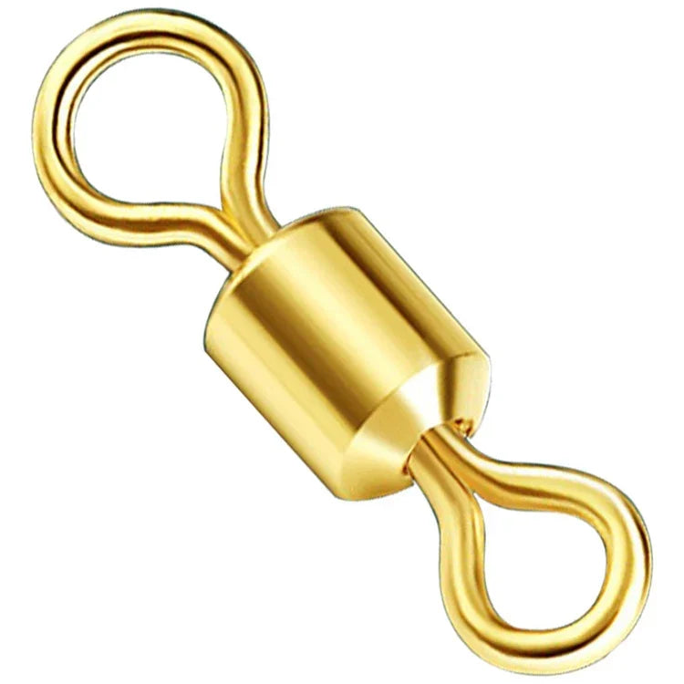 100 PIÈCES Matériel de Pêche Accessoires Emerillons Zimu Emerillon Plaqué Or Accessoires de Pêche, Longueur 1,1cm, Longueur 1,0cm, Longueur 0,9cm, Longueur 0,8cm