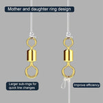 100 PIÈCES Matériel de Pêche Accessoires Emerillons Zimu Emerillon Plaqué Or Accessoires de Pêche, Longueur 1,1cm, Longueur 1,0cm, Longueur 0,9cm, Longueur 0,8cm