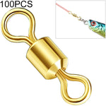 100 PIÈCES Matériel de Pêche Accessoires Emerillons Zimu Emerillon Plaqué Or Accessoires de Pêche, Longueur 1,1cm, Longueur 1,0cm, Longueur 0,9cm, Longueur 0,8cm