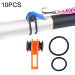 10 Pcs/Sac Support de canne à pêche en plastique pour canne à pêche, leurres de pêche, porte-appât de sécurité, équipement de pêche, rouge, violet, noir, bleu, jaune, rose, orange, vert