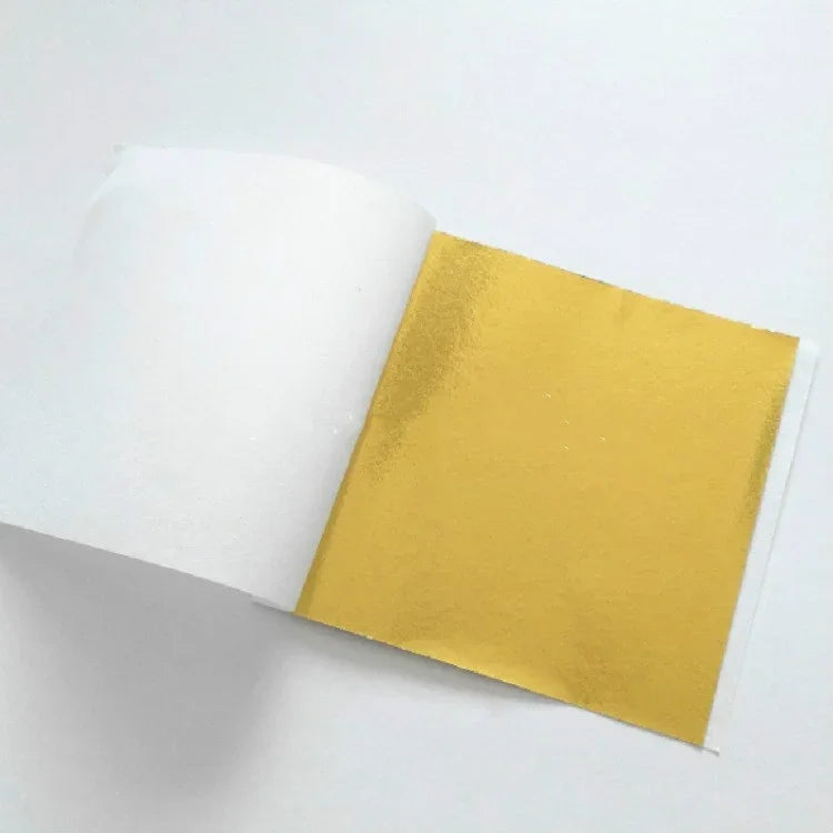 100 PCS Stickers Décoratifs Hôtel Imitation Feuille d'Or 9x9CM