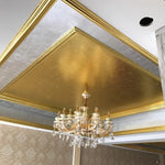 100 PCS Stickers Décoratifs Hôtel Imitation Feuille d'Or 9x9CM