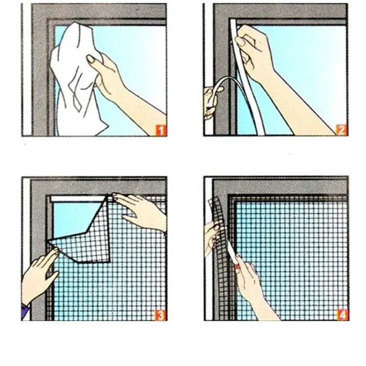 Moustiquaire Anti-mouches Filet de Porte Fenêtre Maille Rideau Protecteur Moustiquaire Insectes DIY, 1.3x1.5cm, 2x1.5cm, 1.3x1.5m, 2x1.5m