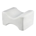 Coussin orthopédique en mousse à mémoire en forme de coin pour genou, pour dormir, soulagement de la douleur sciatique, dos, hanche, articulation, coussin de soutien contour cuisse jambe, Blanc, Blanc+bandage, Bleu marine à carreaux+bandage