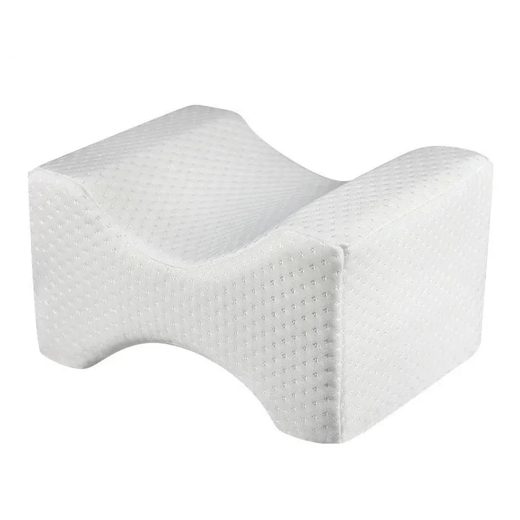 Coussin orthopédique en mousse à mémoire en forme de coin pour genou, pour dormir, soulagement de la douleur sciatique, dos, hanche, articulation, coussin de soutien contour cuisse jambe, Blanc, Blanc+bandage, Bleu marine à carreaux+bandage