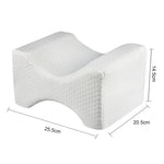Coussin orthopédique en mousse à mémoire en forme de coin pour genou, pour dormir, soulagement de la douleur sciatique, dos, hanche, articulation, coussin de soutien contour cuisse jambe, Blanc, Blanc+bandage, Bleu marine à carreaux+bandage