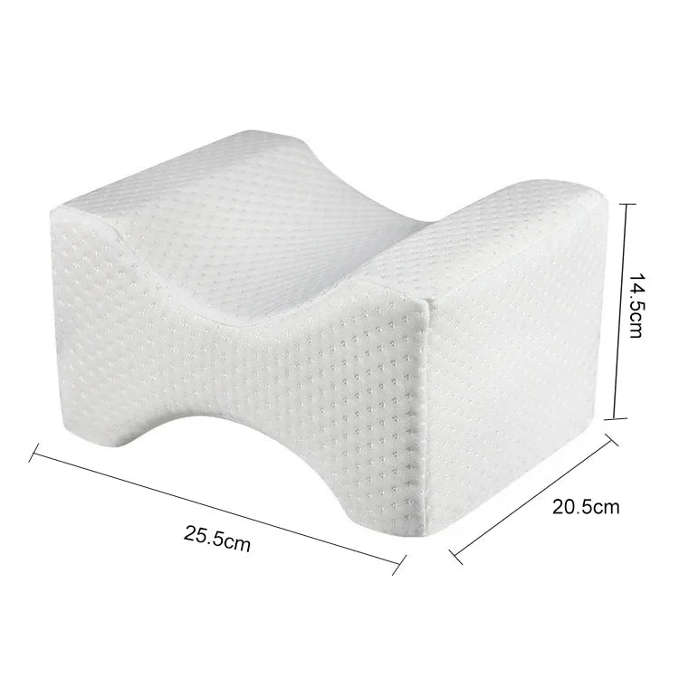 Coussin orthopédique en mousse à mémoire en forme de coin pour genou, pour dormir, soulagement de la douleur sciatique, dos, hanche, articulation, coussin de soutien contour cuisse jambe, Blanc, Blanc+bandage, Bleu marine à carreaux+bandage