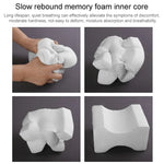 Coussin orthopédique en mousse à mémoire en forme de coin pour genou, pour dormir, soulagement de la douleur sciatique, dos, hanche, articulation, coussin de soutien contour cuisse jambe, Blanc, Blanc+bandage, Bleu marine à carreaux+bandage