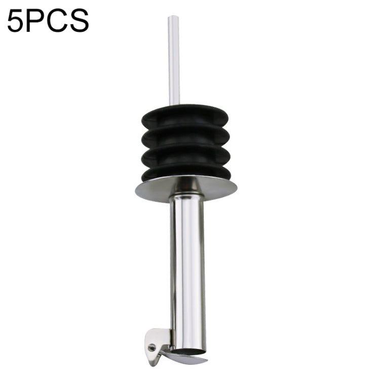 5 bouchons de bouteille en verre, bouchons d'huile en acier inoxydable, bouchons en silicone, embout droit chapeau blanc, bouchon automatique chapeau blanc, embout droit chapeau noir, bouchon automatique chapeau noir