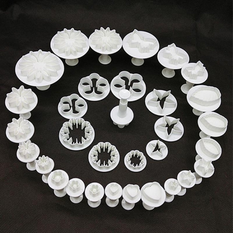 Ustensiles de Décoration de Gâteaux Emporte-pièces à Piston pour Fondant Moule à Biscuits Accessoires de Pâtisserie, Ustensiles de Décoration de Gâteaux