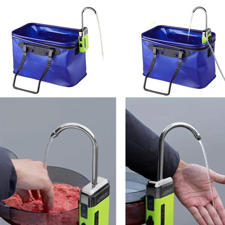 Pompe à eau automatique LINNHUE Chargeur Absorbeur d'eau Pompe d'aération pour pêche en extérieur, LINNHUE