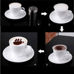 32 PCS Pochoirs à café Filtre à café Machine à cappuccino Moules Gabarits Saupoudrer de fleurs Tampon de pulvérisation Outils de cuisson, 32 PCS