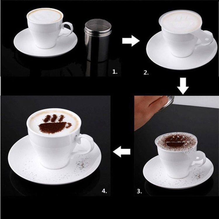 32 PCS Pochoirs à café Filtre à café Machine à cappuccino Moules Gabarits Saupoudrer de fleurs Tampon de pulvérisation Outils de cuisson, 32 PCS