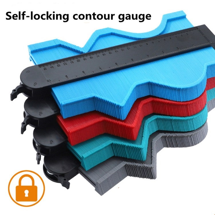 Jauge de contour auto-bloquante 10 pouces Règle de mesure d'arc élargie cryptée