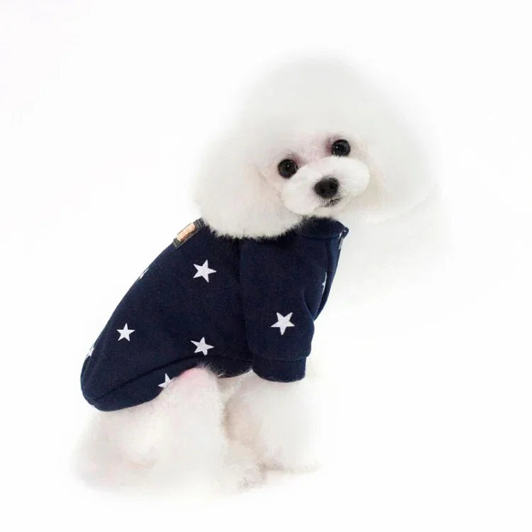Pet Fall and Winter Five-pointed Star Pattern Sweater Pet Warm Clothes, L, XXL, XL