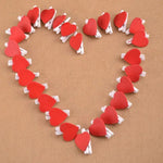 50 mini pinces à linge décoratives en bois en forme de cœur rouge pour photos, cartes postales, loisirs créatifs